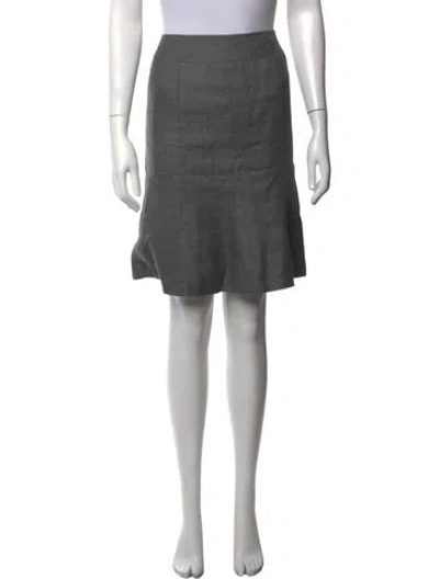 Pre-owned Chanel Vintage Mini Skirt In Grey