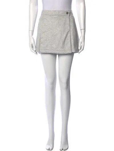 Pre-owned Chanel Vintage Mini Skirt In Grey