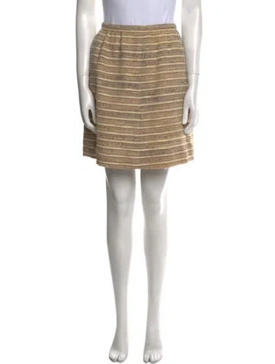Pre-owned Chanel Vintage Mini Skirt In Neutral