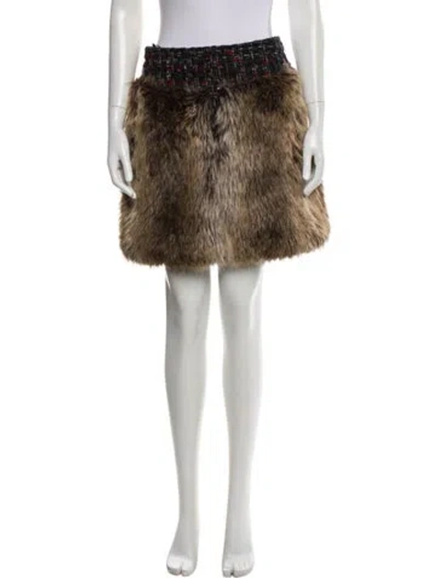 Pre-owned Chanel Vintage Mini Skirt In Neutral