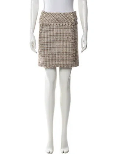 Pre-owned Chanel Vintage Mini Skirt In Neutral