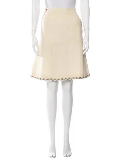 Pre-owned Chanel Vintage Mini Skirt In Neutral