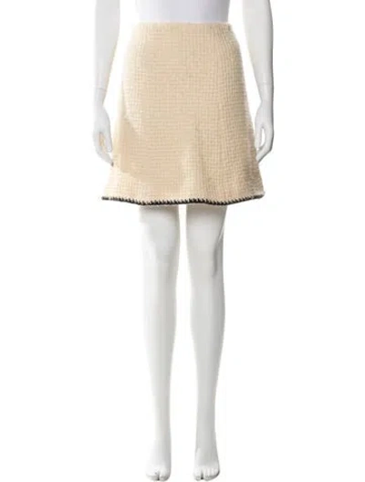 Pre-owned Chanel Vintage Mini Skirt In Neutral