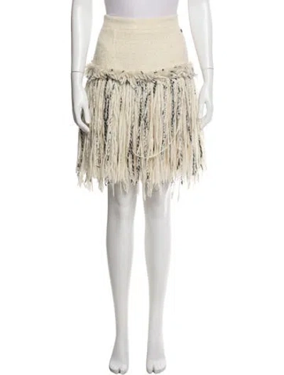 Pre-owned Chanel Vintage Mini Skirt In Neutral