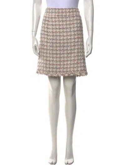 Pre-owned Chanel Vintage Mini Skirt In Neutrals