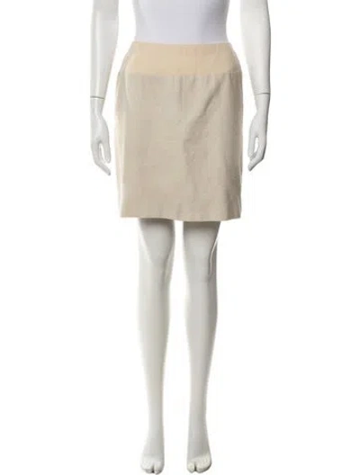Pre-owned Chanel Vintage Mini Skirt In Neutrals