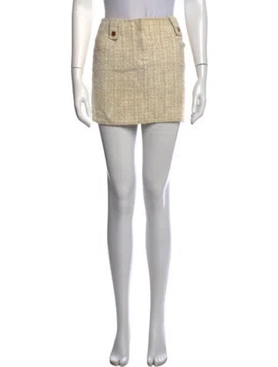 Pre-owned Chanel Vintage Mini Skirt In Neutrals