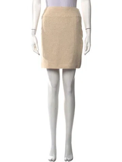 Pre-owned Chanel Vintage Mini Skirt In Neutrals