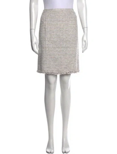 Pre-owned Chanel Vintage Mini Skirt In Neutrals