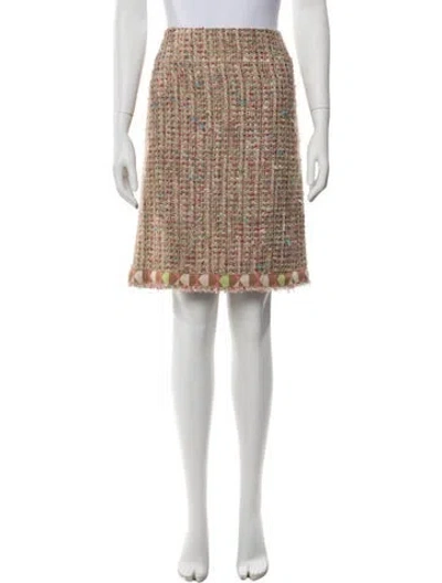 Pre-owned Chanel Vintage Mini Skirt In Neutrals