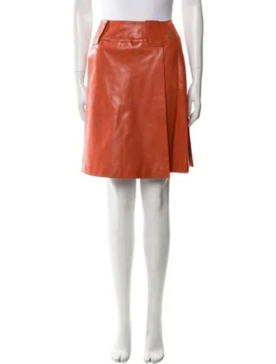 Pre-owned Chanel Vintage Mini Skirt In Orange