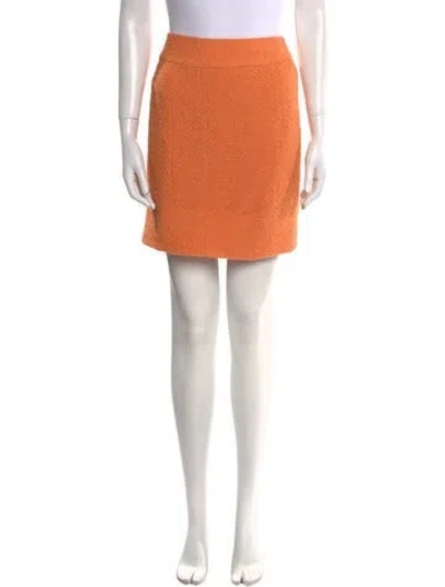 Pre-owned Chanel Vintage Mini Skirt In Orange