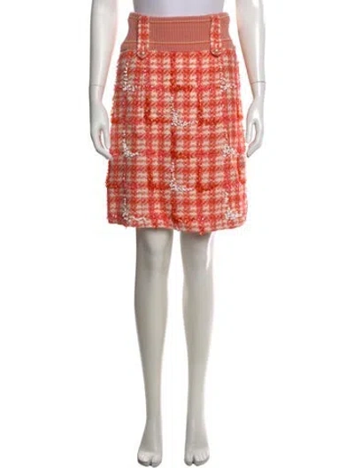 Pre-owned Chanel Vintage Mini Skirt In Orange