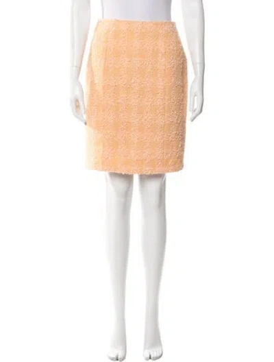 Pre-owned Chanel Vintage Mini Skirt In Orange