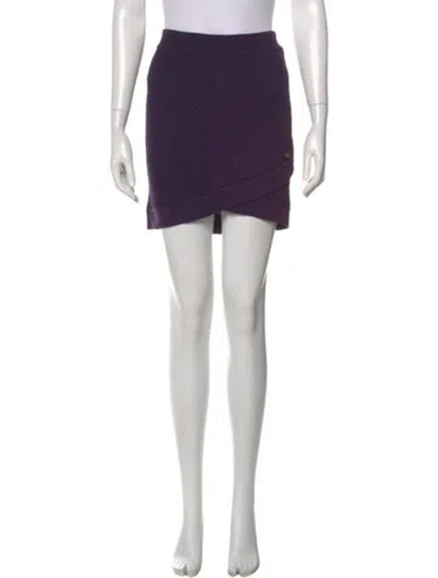 Pre-owned Chanel Vintage Mini Skirt In Purple