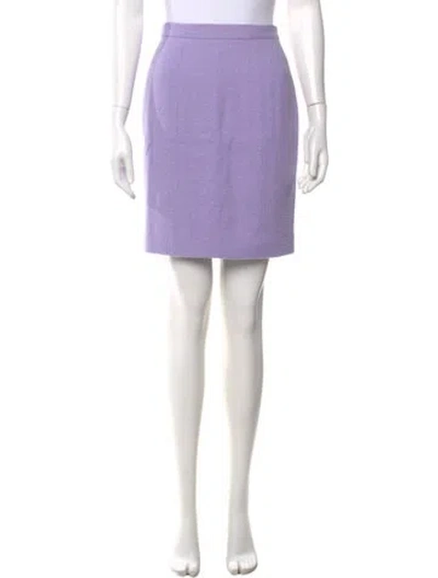 Pre-owned Chanel Vintage Mini Skirt In Purple