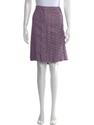 Pre-owned Chanel Vintage Mini Skirt In Purple