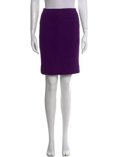 Pre-owned Chanel Vintage Mini Skirt In Purple