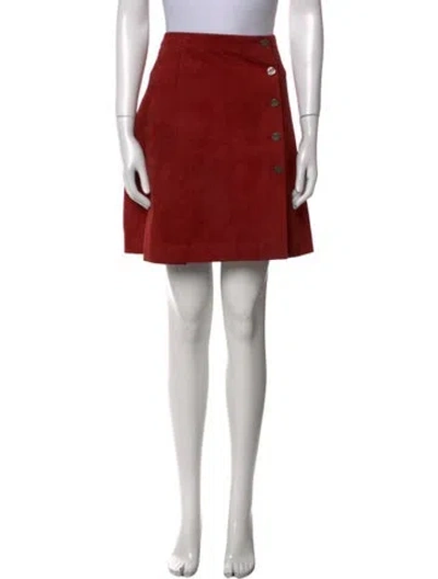 Pre-owned Chanel Vintage Mini Skirt In Red