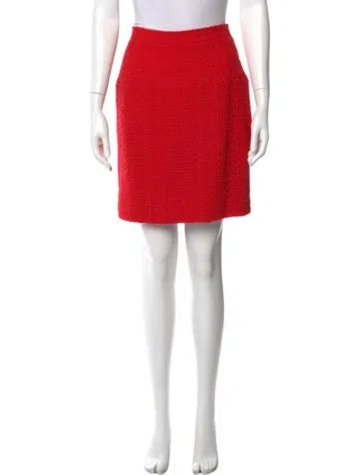 Pre-owned Chanel Vintage Mini Skirt In Red