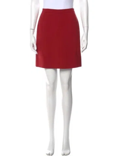 Pre-owned Chanel Vintage Mini Skirt In Red