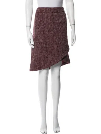 Pre-owned Chanel Vintage Mini Skirt In Red