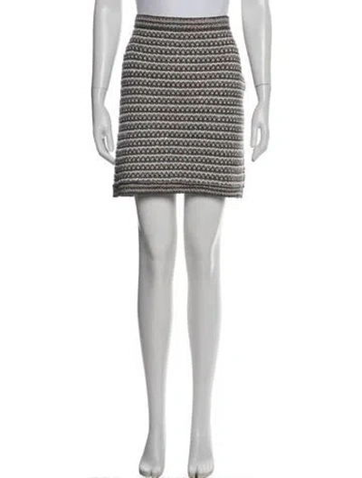 Pre-owned Chanel Vintage Mini Skirt W/ Tags In Neutral