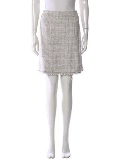 Pre-owned Chanel Vintage Mini Skirt W/ Tags In Neutral