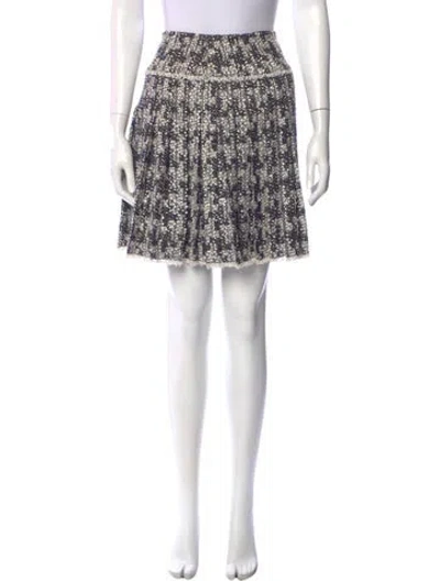 Pre-owned Chanel Vintage Mini Skirt In White