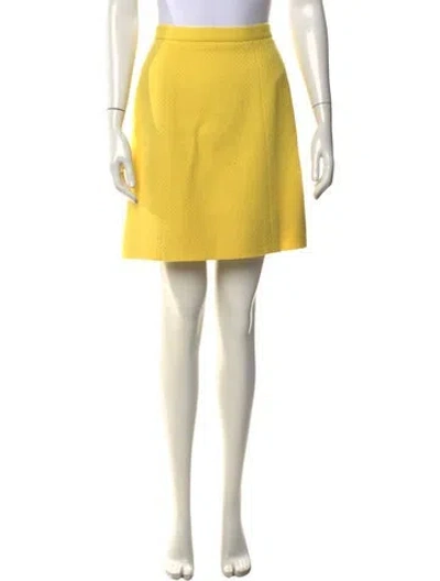 Pre-owned Chanel Vintage Mini Skirt In Yellow