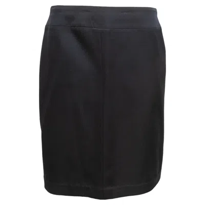 Pre-owned Chanel Vintage Navy  Boutique Pencil Skirt In Blue