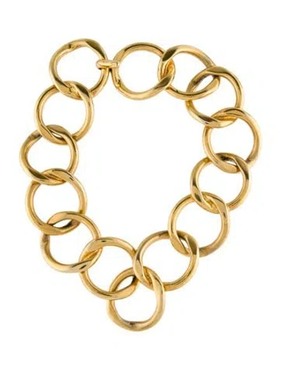 Pre-owned Chanel Vintage Oversized Chain Link Choker Necklace, 16.5" In Multi