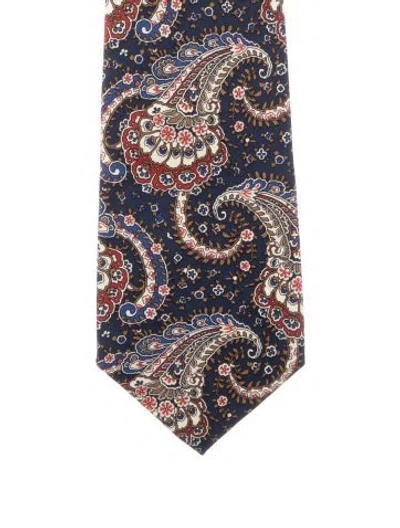 Pre-owned Chanel Vintage Paisley Print Neck Tie