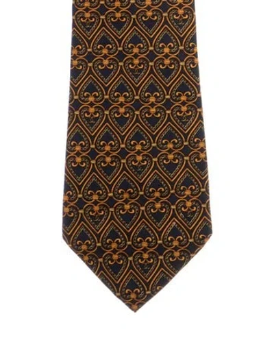 Pre-owned Chanel Vintage Silk Cc Scarf In Black
