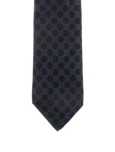 Pre-owned Chanel Vintage Silk Tie In Blue