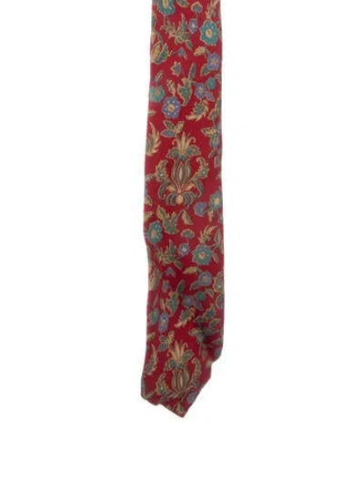 Pre-owned Chanel Vintage Silk Tie In Brown