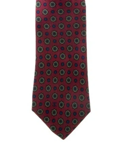 Pre-owned Chanel Vintage Silk Tie In Burgundy
