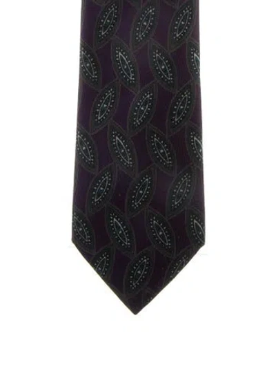 Pre-owned Chanel Vintage Silk Tie In Purple