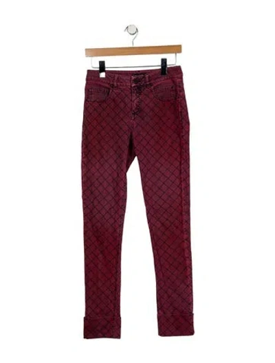 Pre-owned Chanel Vintage Skinny Leg Jeans In Burgundy