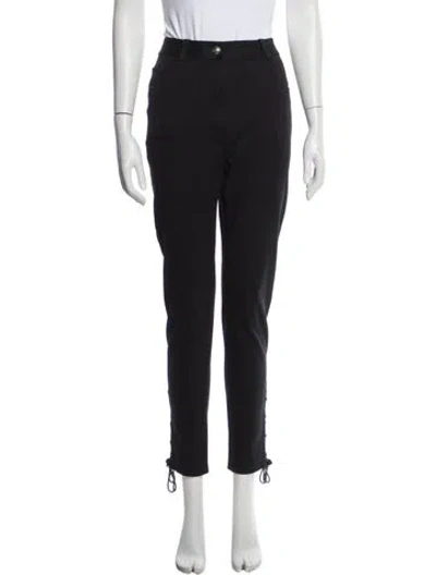 Pre-owned Chanel Vintage Skinny Leg Pants In Black