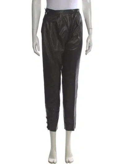 Pre-owned Chanel Vintage Skinny Leg Pants In Black