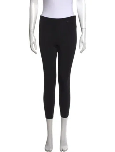 Pre-owned Chanel Vintage Skinny Leg Pants In Black
