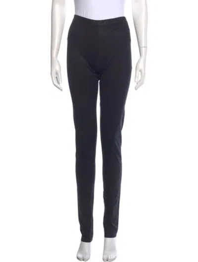 Pre-owned Chanel Vintage Skinny Leg Pants In Black