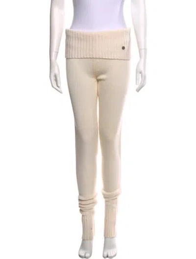 Pre-owned Chanel Vintage Skinny Leg Pants In Neutral