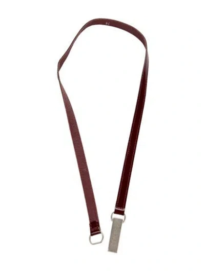 Pre-owned Chanel Vintage Skinny Waist Belt In Burgundy