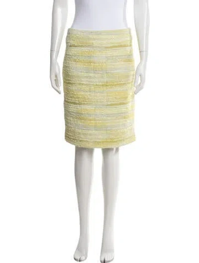 Pre-owned Chanel Vintage Skirt In Yellow