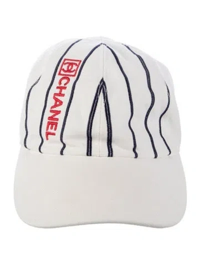 Pre-owned Chanel Vintage Sport Baseball Cap In White