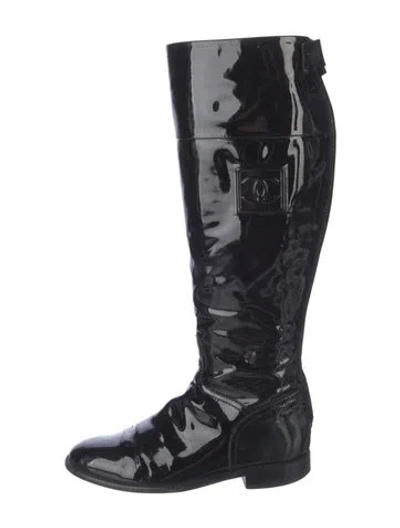 Pre-owned Chanel Vintage Sport Riding Boots In Black