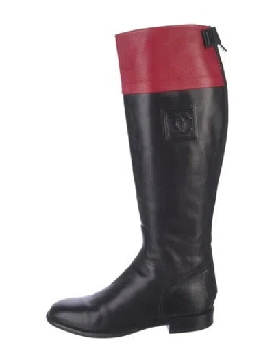 Pre-owned Chanel Vintage Sport Riding Boots In Multi