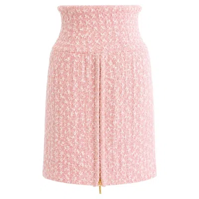 Pre-owned Chanel Vintage Spring/summer 1995 95p Barbie Pink Tweed Mini Skirt